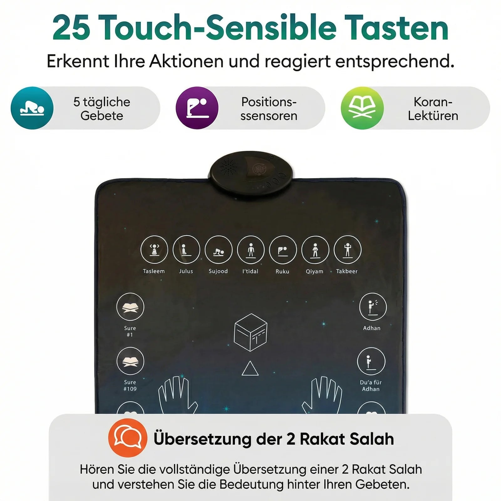 Interaktiver Lern-Gebetsteppich für Muslime